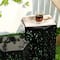 Glitzhome® Black Floral Motif Hexagonal Garden Stool Set